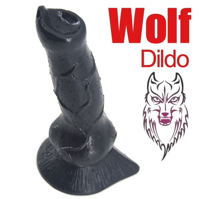 Realistic Wolf Dog Dildo (Black)